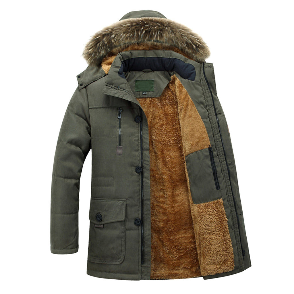Jacket Fleece-lined Thickened Military Coat For Men - enhanced image 8