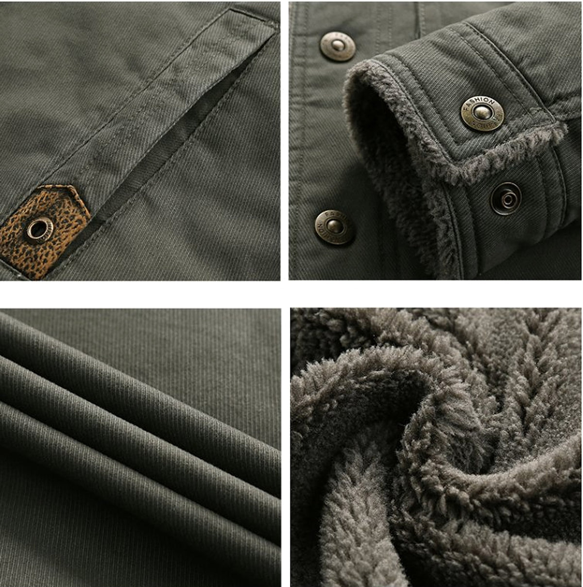 A.1 Jacket Plus Velvet Padded Winter Lapel Men - enhanced image 8