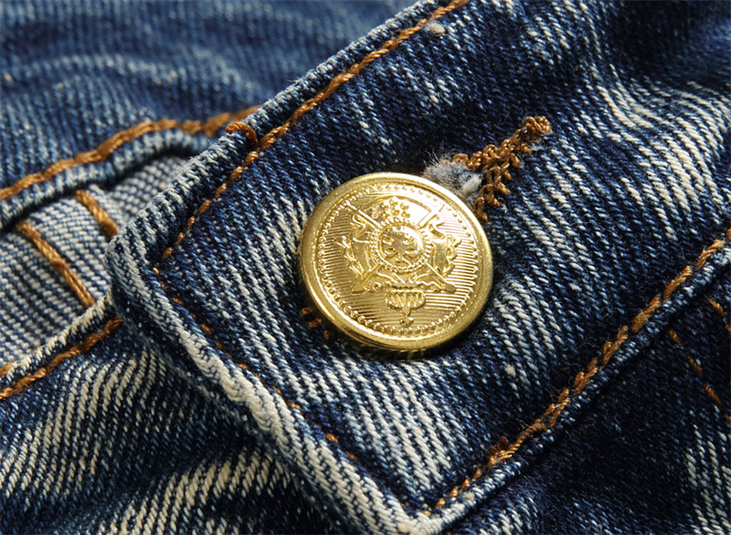 RawEdge™ – Distressed Patchwork Slim Jeans - enhanced image 8