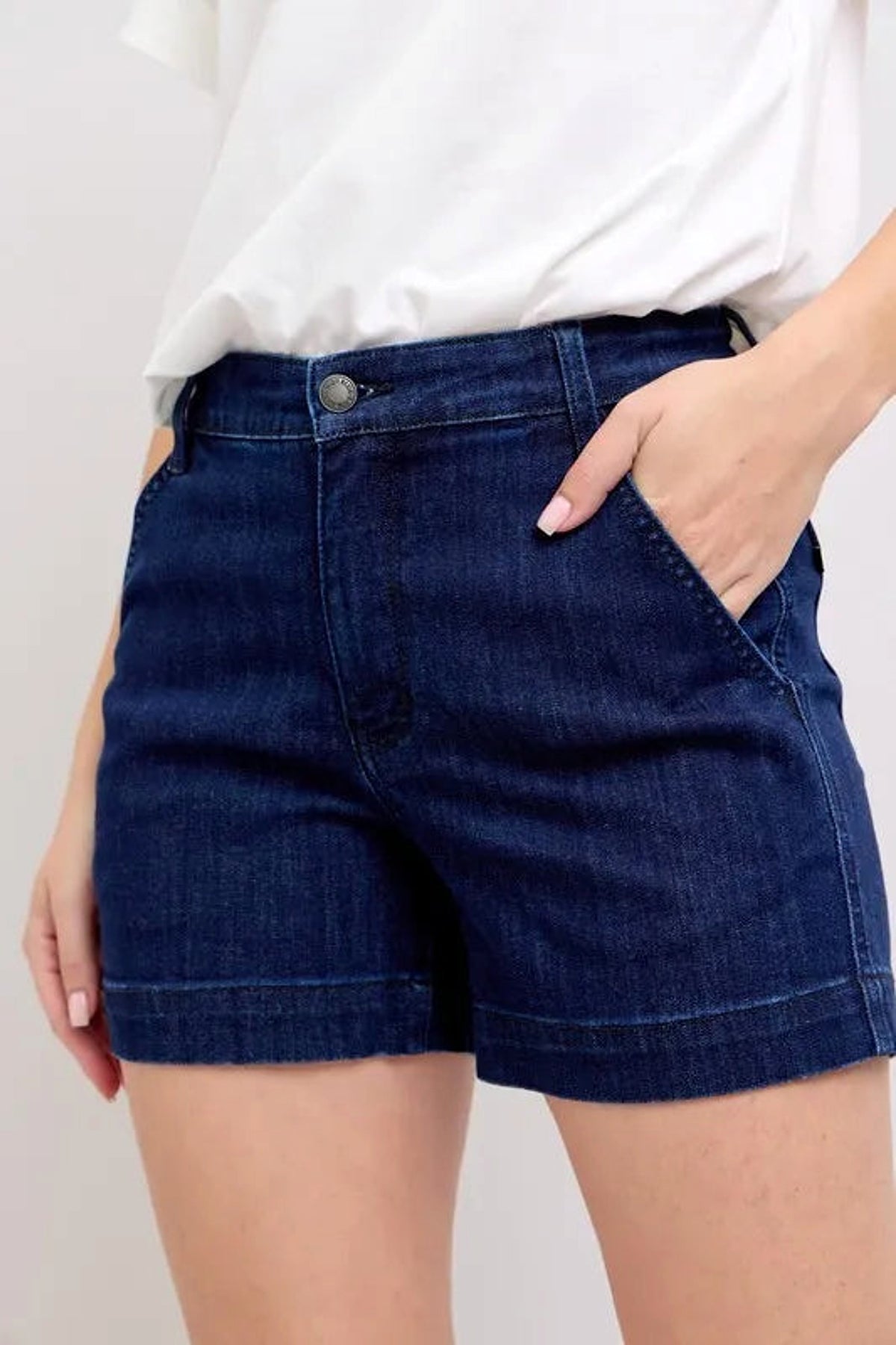 Judy Blue Full Size High Waist Denim Shorts Plus Size - enhanced image 8