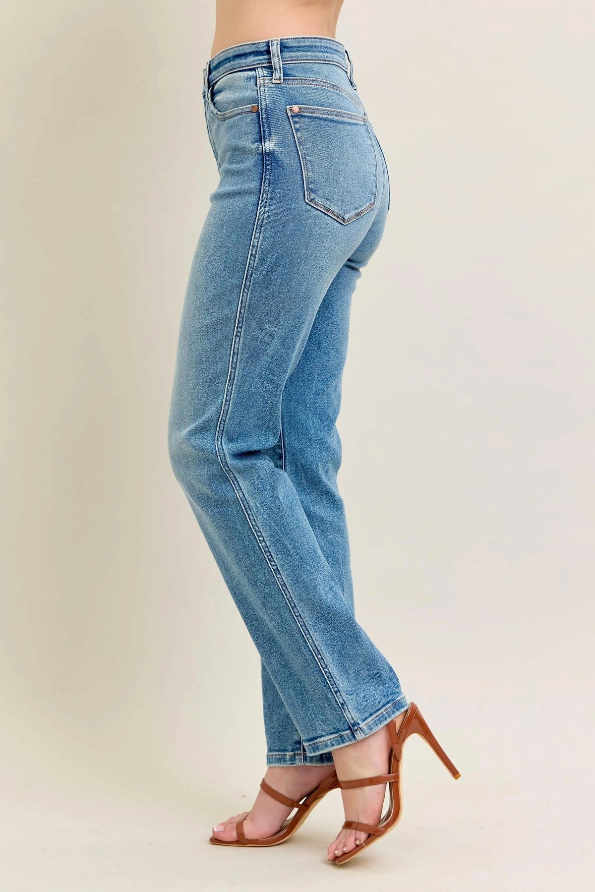 Judy Blue Full Size Hw Vintage Straight Jeans Plus Size - enhanced image 8