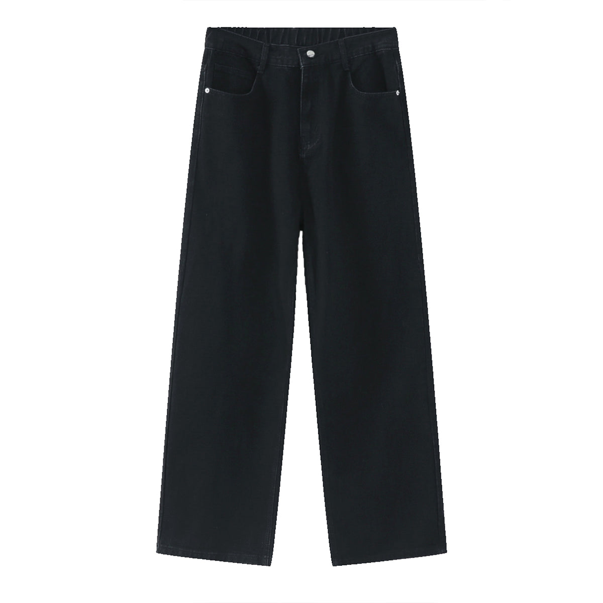 Korean Version Loose Elastic Waist Straight Casual Jeans For Men - enhanced image 8
