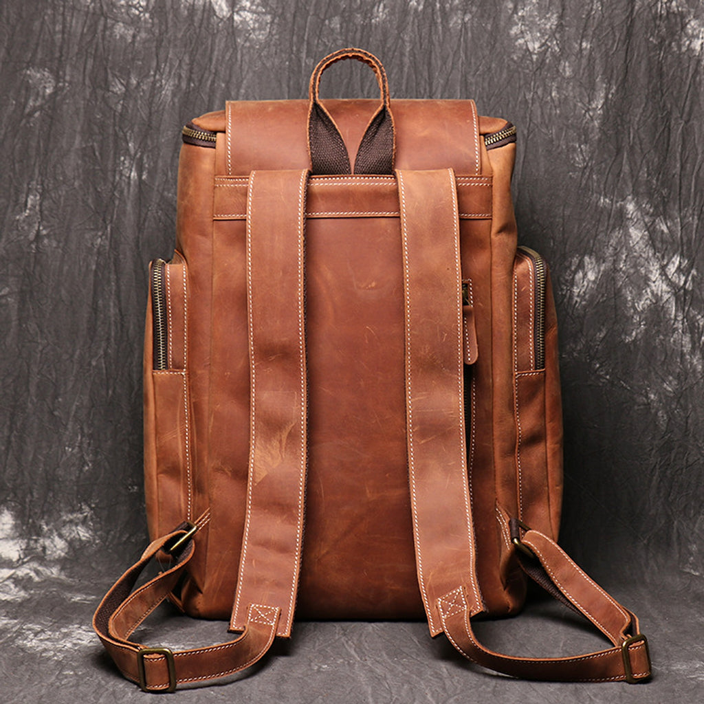 ALLFASHION™ – HeritageLeather Laptop Backpack - enhanced image 8