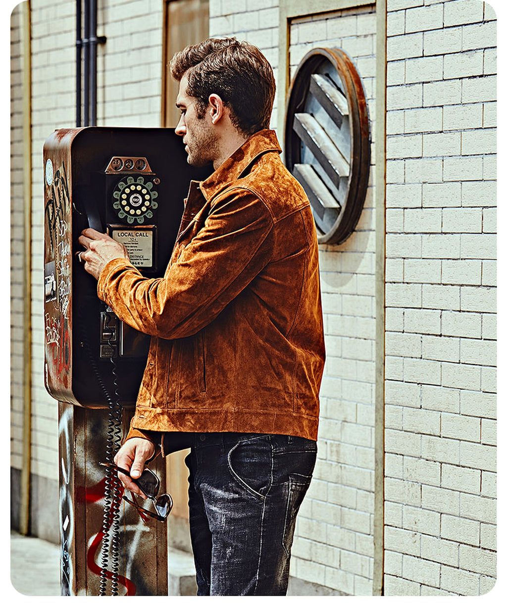 Leather Biker Jacket For Men American - enhanced image 8