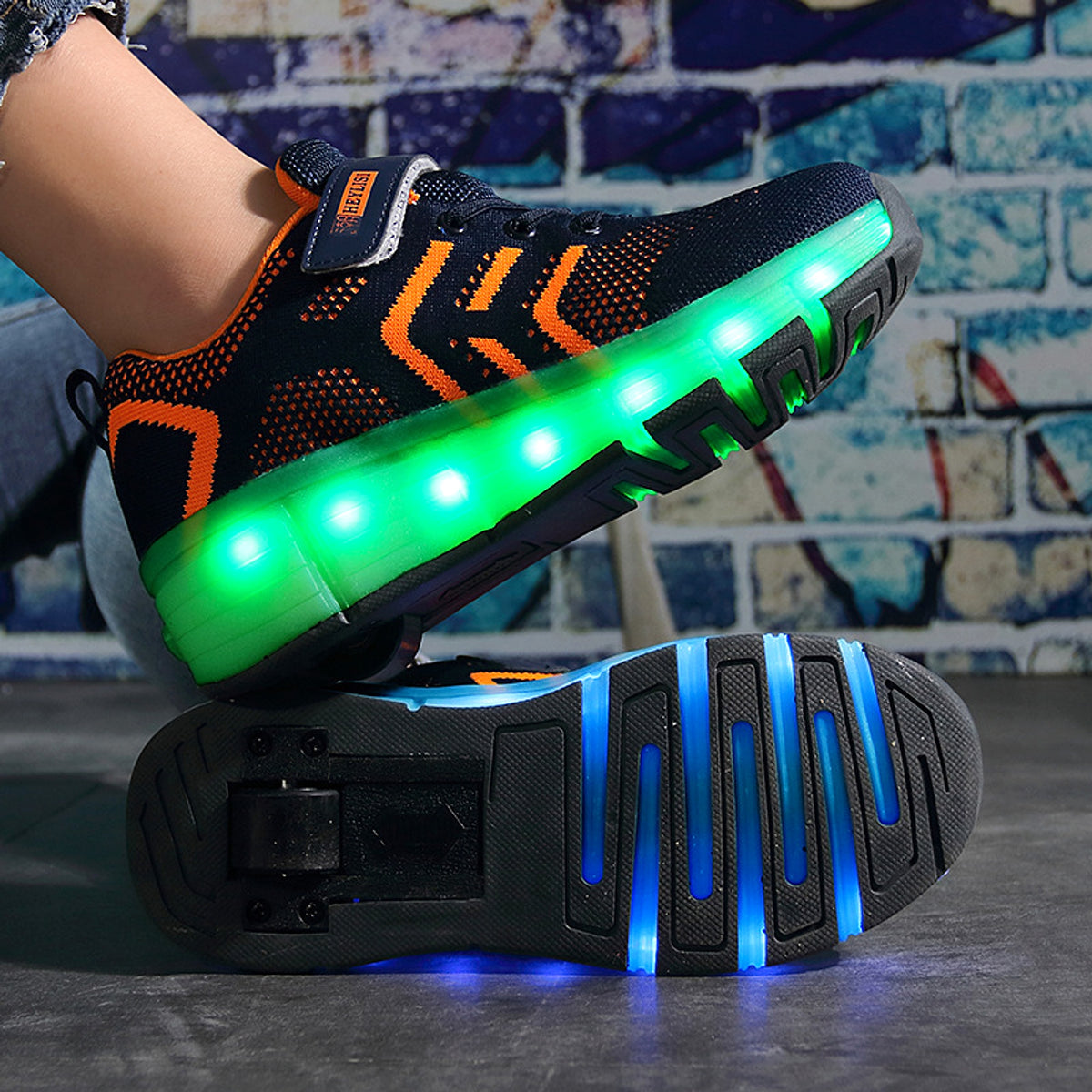 LED Light-emitting Rechargeable Roller Skates For Boys And Girls - enhanced image 8