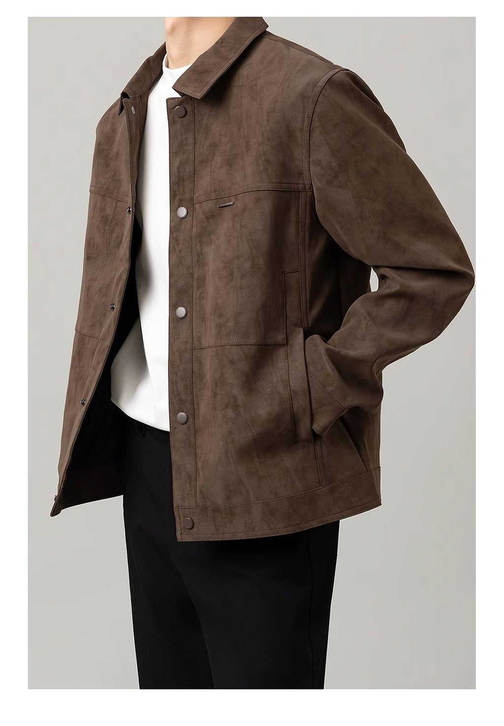 Lightly Mature Short Jacket For Men - enhanced image 8