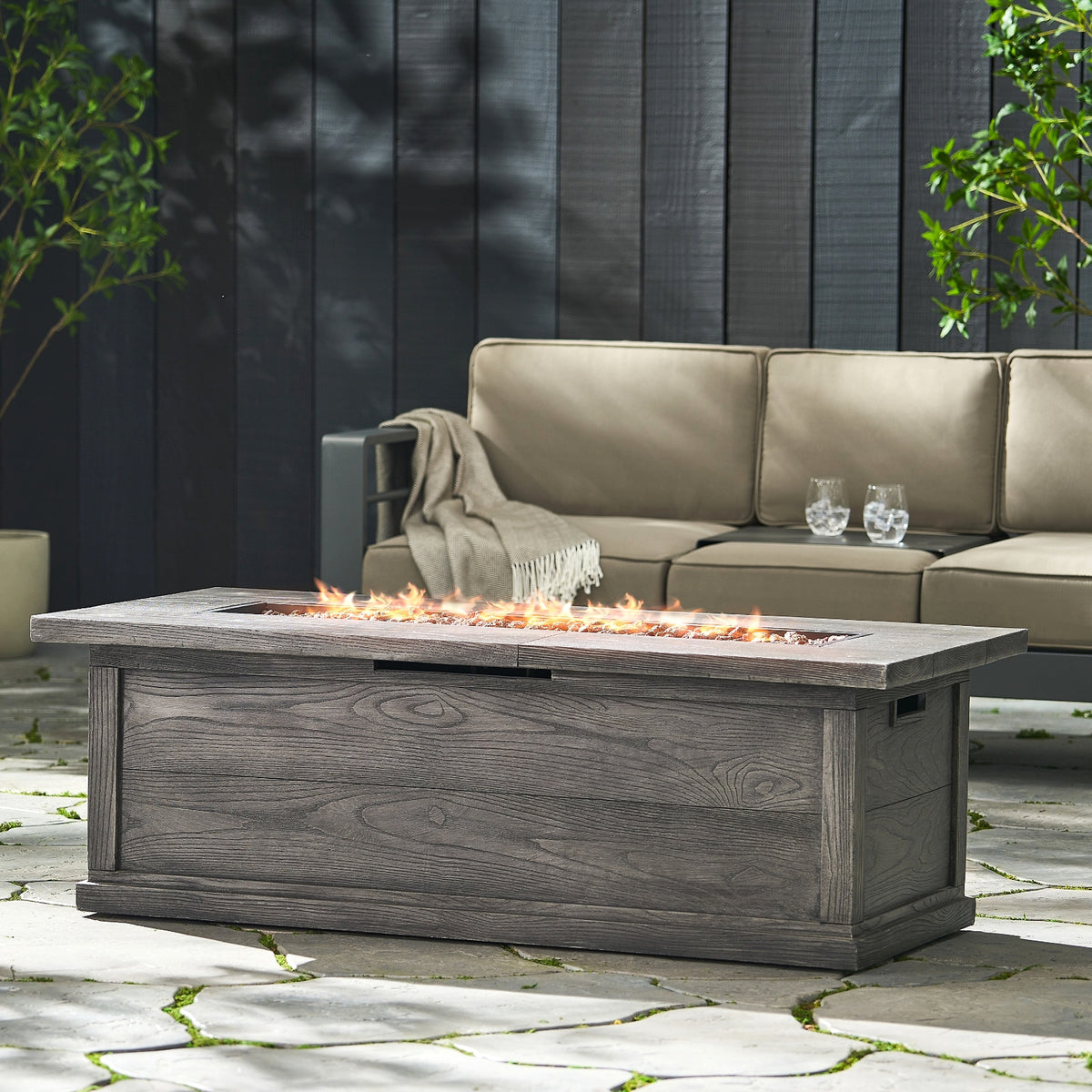 LuneluX_Home – Outdoor LuxeFire Table (Grey Finish, 50K Flame) - enhanced image 8