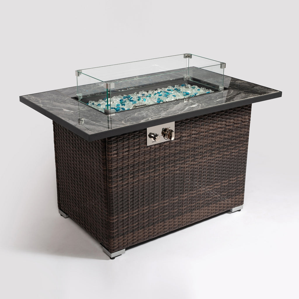 LuneluX_Home – Outdoor Propane Fire Table (44", Espresso) - enhanced image 8