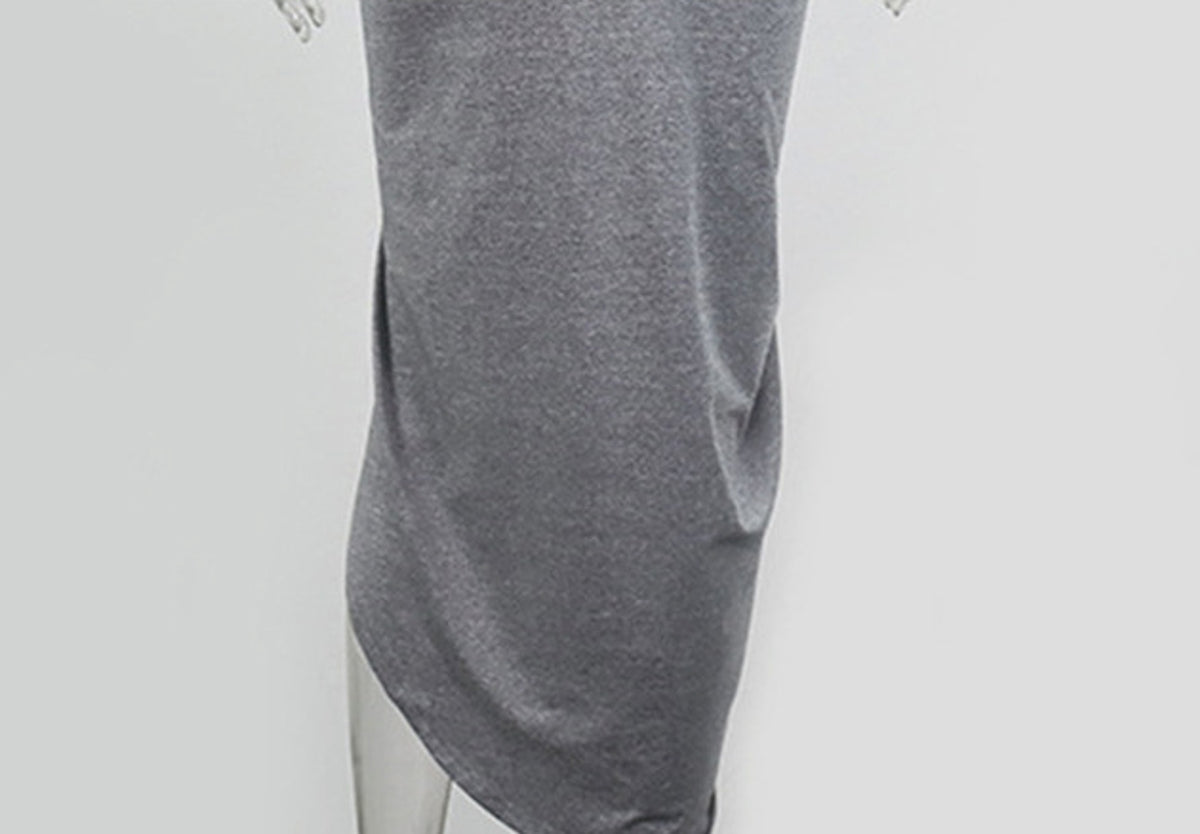 Medium Length Irregular Vest Dress - enhanced image 8