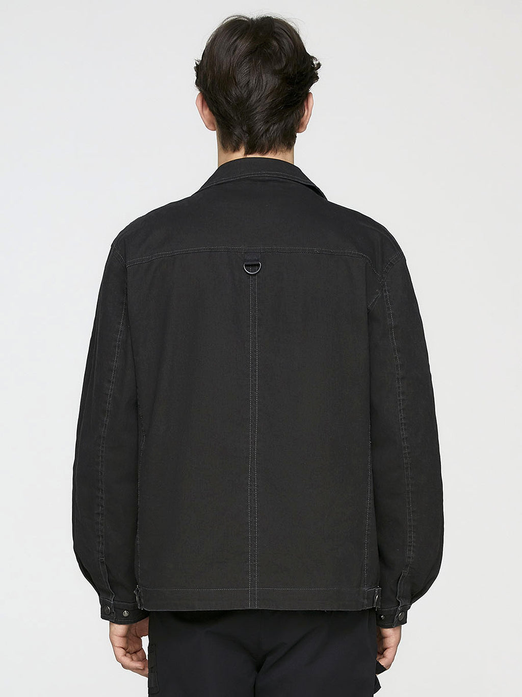 Men's Faux Denim Washed Cotton Coat - enhanced image 8