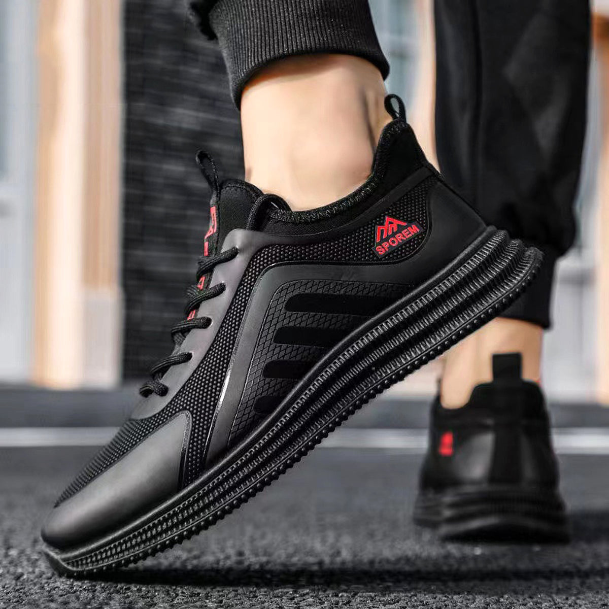 Men's Fly Woven Mesh Shoes Soft Sole Sneakers - enhanced image 8