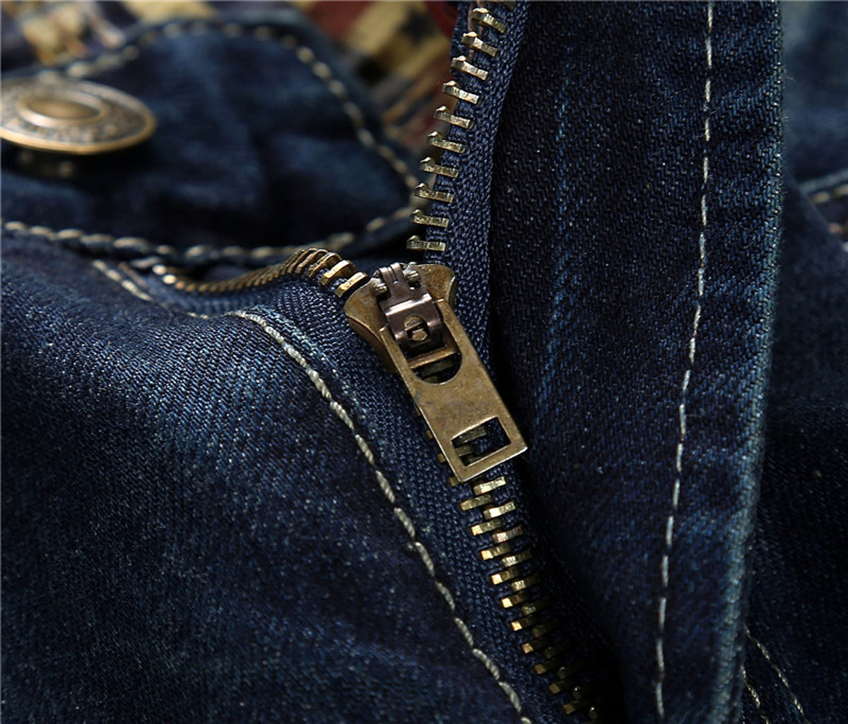 Men's Jeans Wear Hole Straight Tube - enhanced image 8
