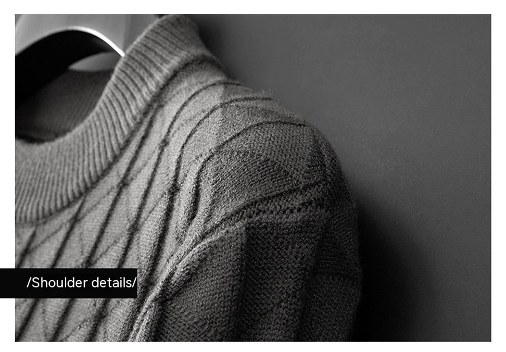 Men's Plus Size Knitted Sweater - enhanced image 8