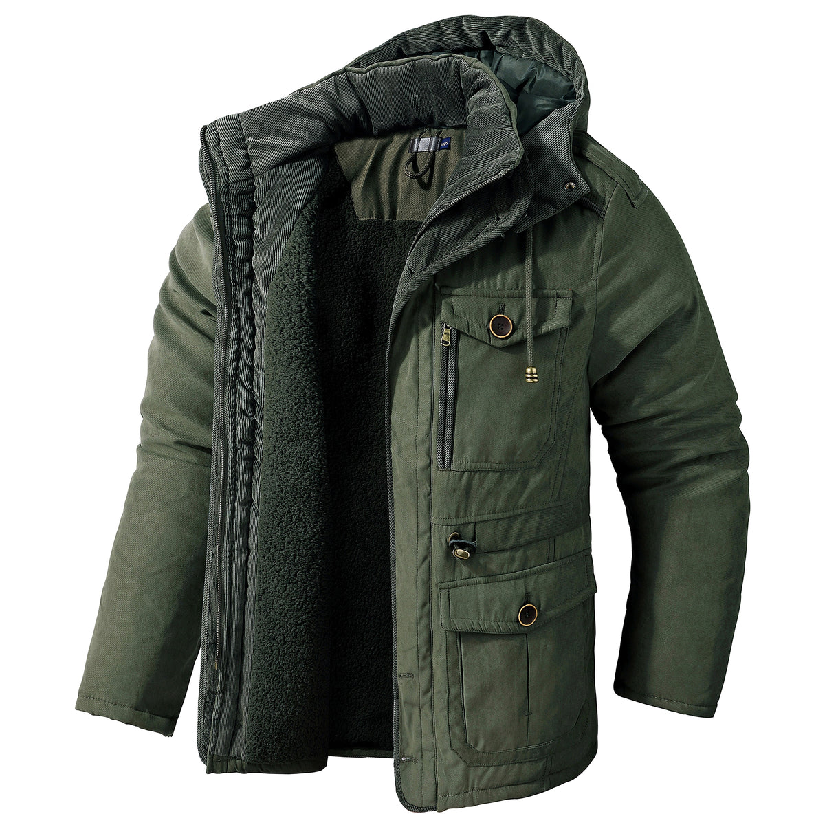 A Men's Plus Size Lambswool Cotton Jacket - enhanced image 8