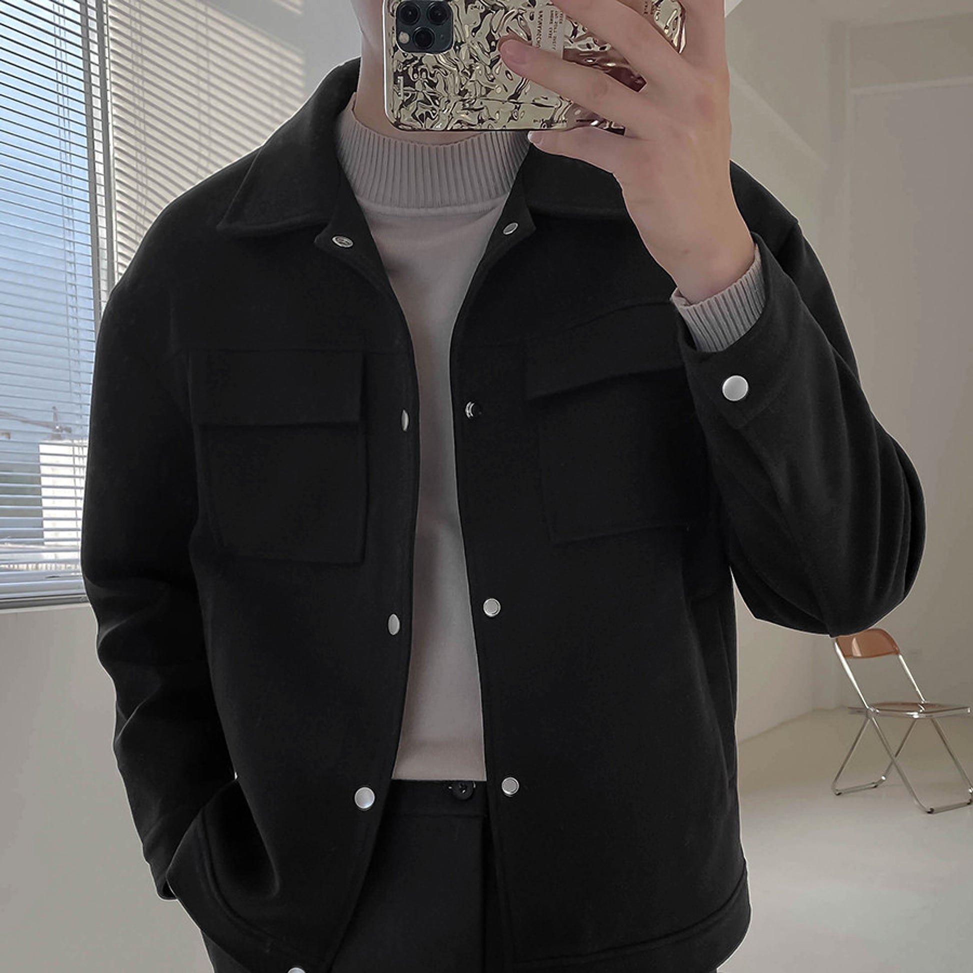 Men's Thick Loose Casual Short Jacket - enhanced image 8