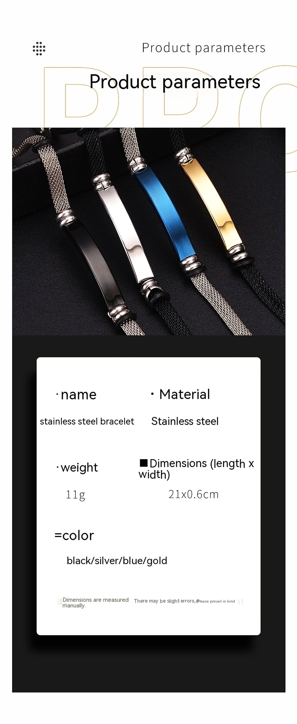 Men's Vintage Stainless Steel Bracelet - enhanced image 8