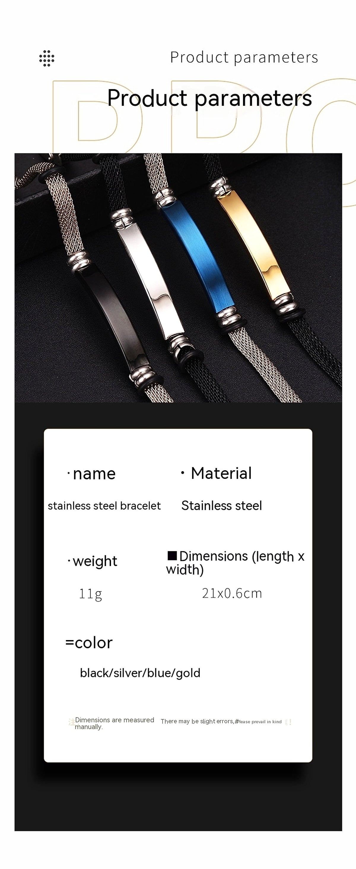 Men's Vintage Stainless Steel Bracelet - enhanced image 8