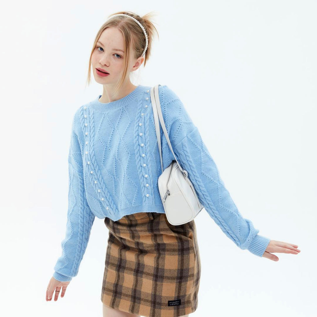 New Solid Pearl Sweater Loose And Versatile For Women - enhanced image 8