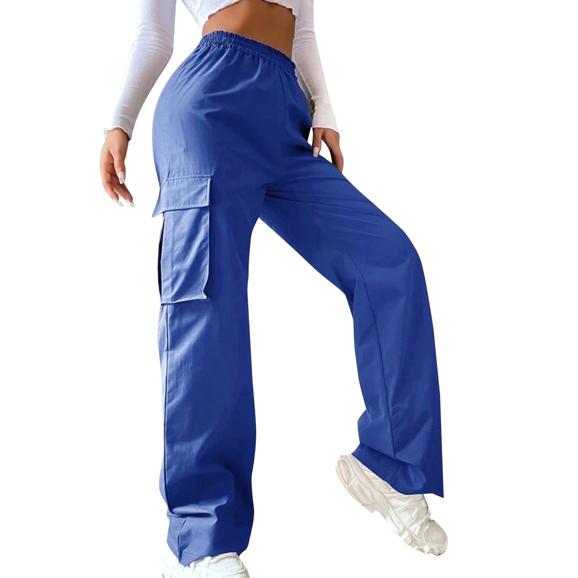 Women Wide Leg Pants Straight Loose (Jeans) - enhanced image 8