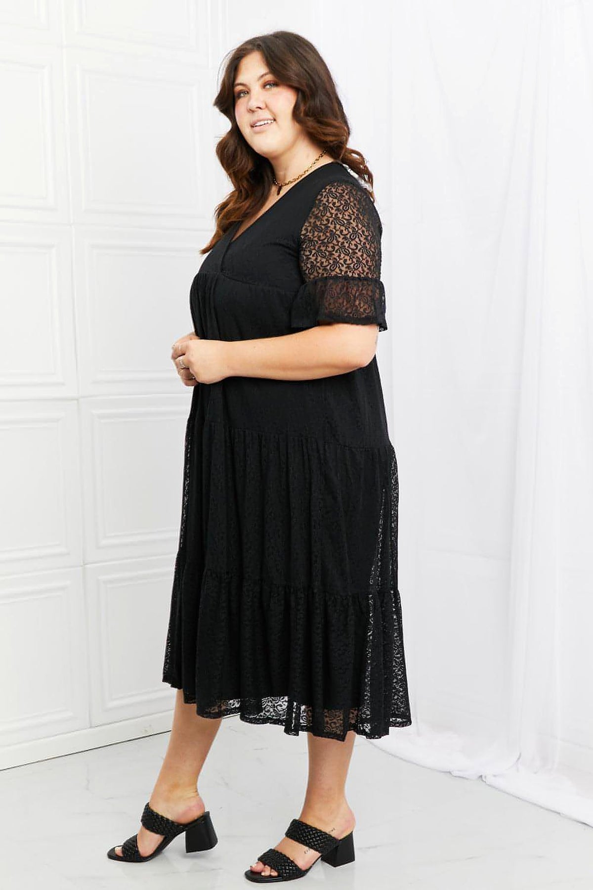 P & Rose Lovely Lace Full Size Tiered Dress - enhanced image 8