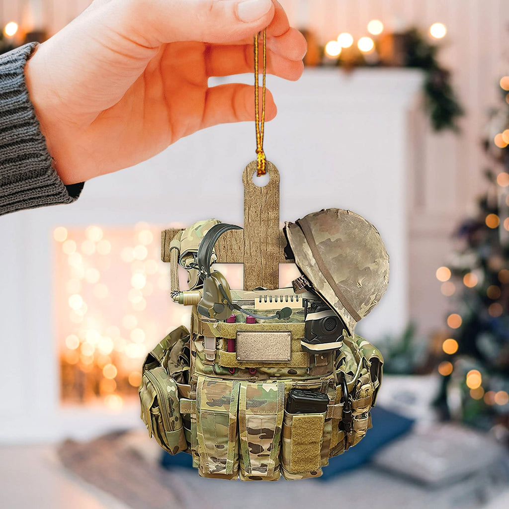 Personalized Veteran Soldier Backpack Charm Acrylic - enhanced image 8