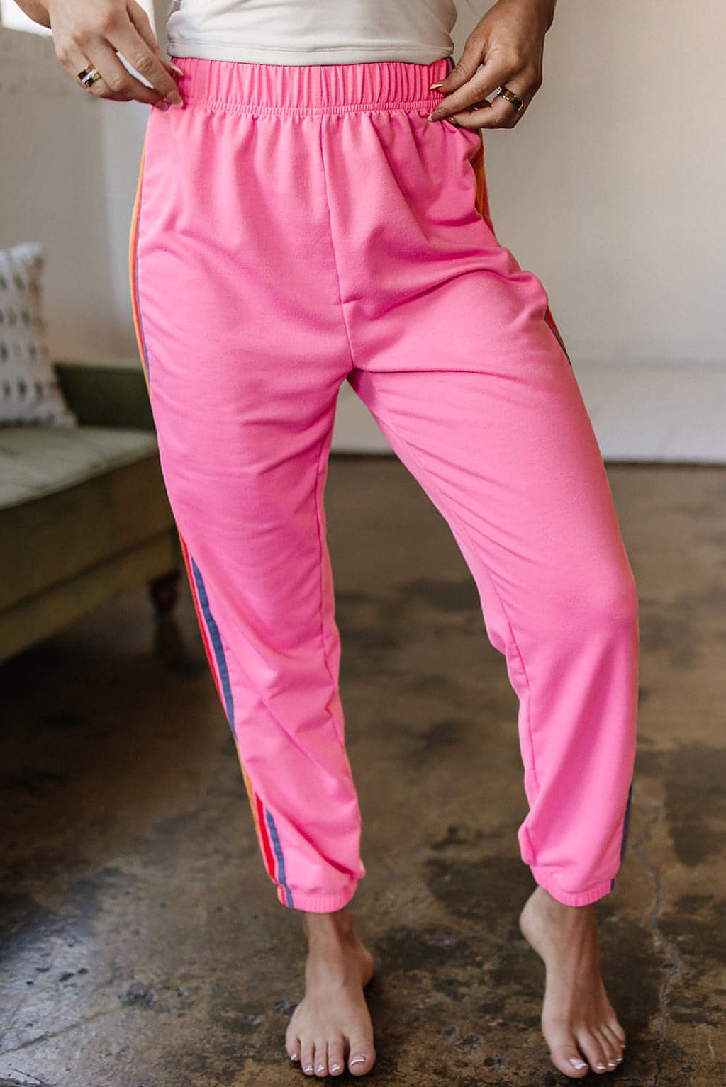 Pink Counting Rainbows High Waist Sweatpants - enhanced image 8