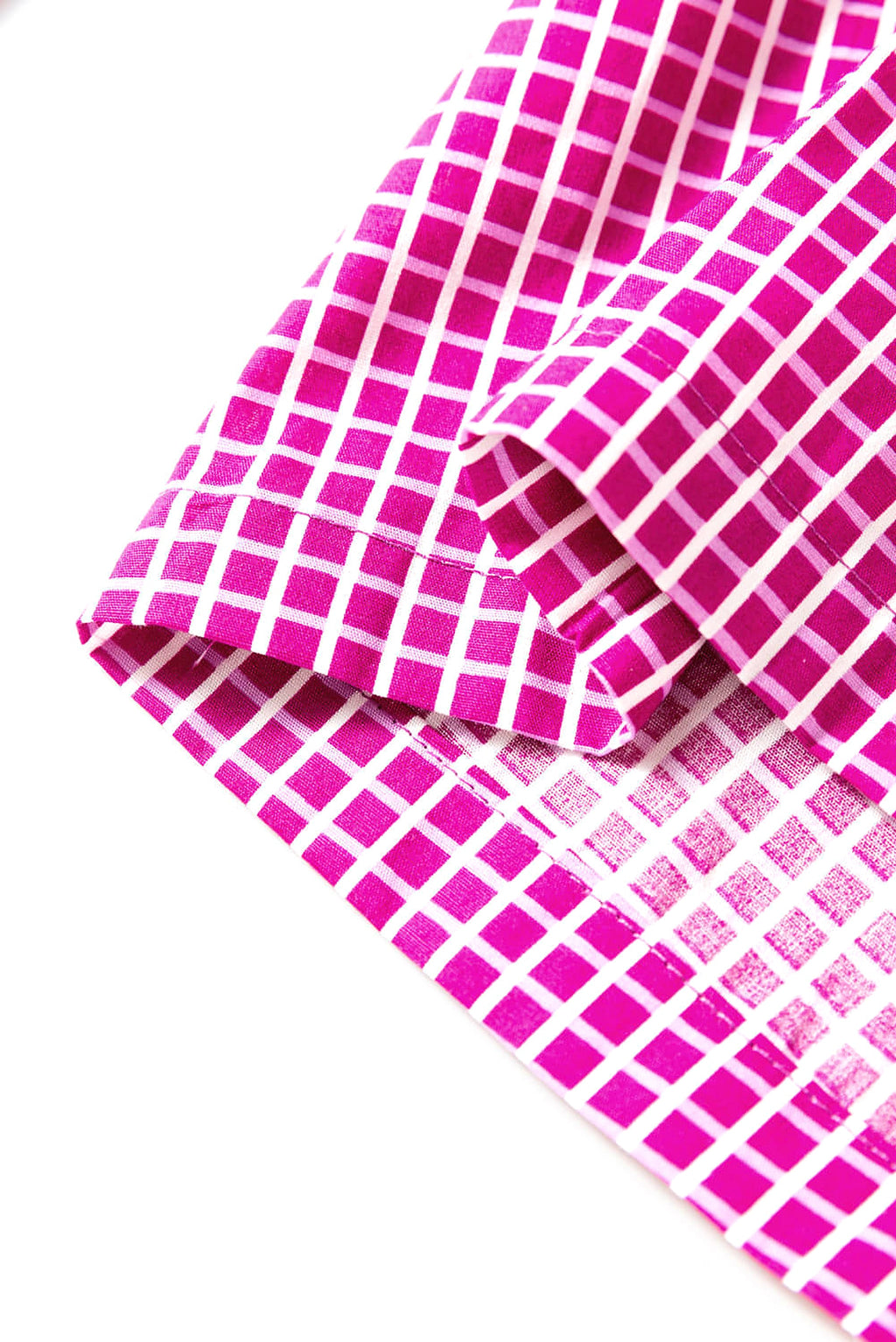 Pink Plaid Print Drawstring High Waist Wide Leg Casual Pants - enhanced image 8