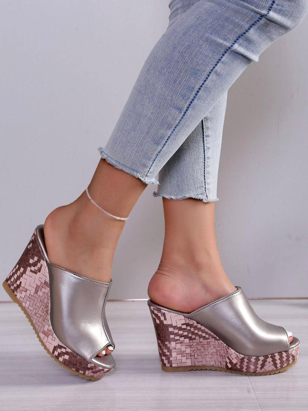 PU Leather High Heel Sandals - enhanced image 8