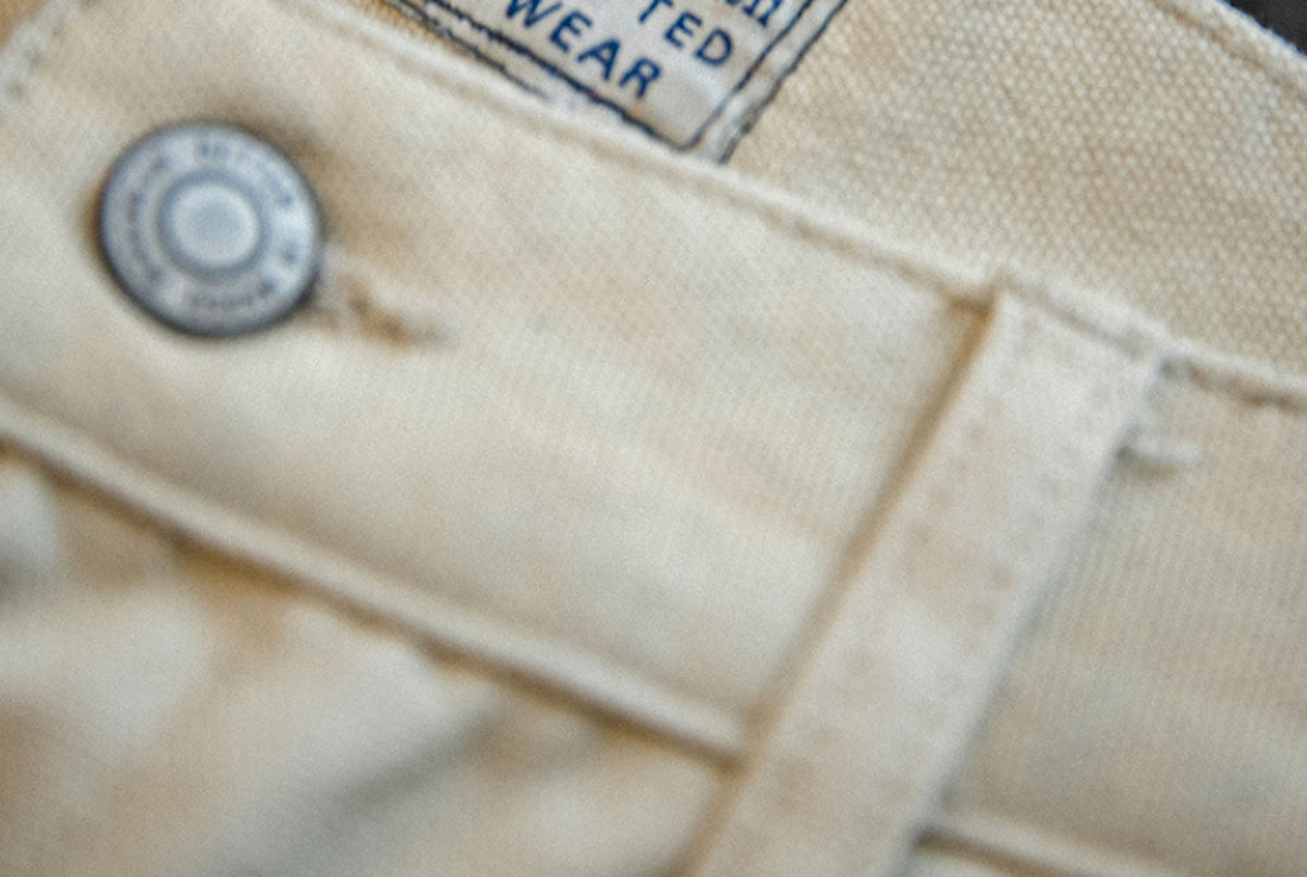 Retro Distressed Loose Creamy-white Jeans For Men - enhanced image 8