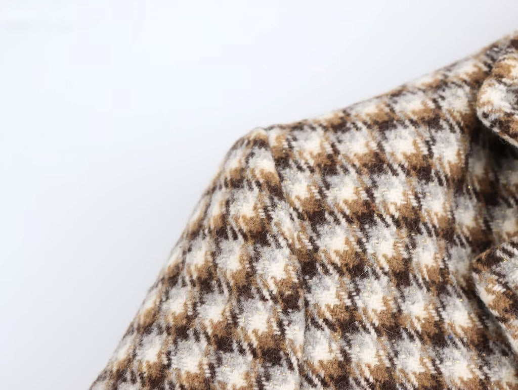 Retro Plaid Wool Look Coat – 25 Edition - enhanced image 8