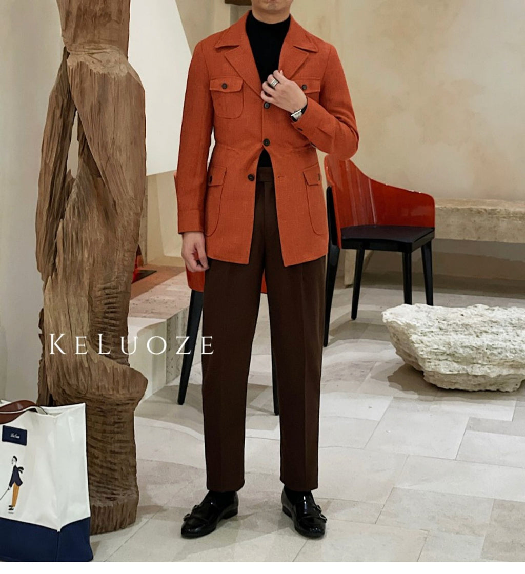 CinchForme™ – Retro Waist-Cinched Casual Suit Jacket - enhanced image 8