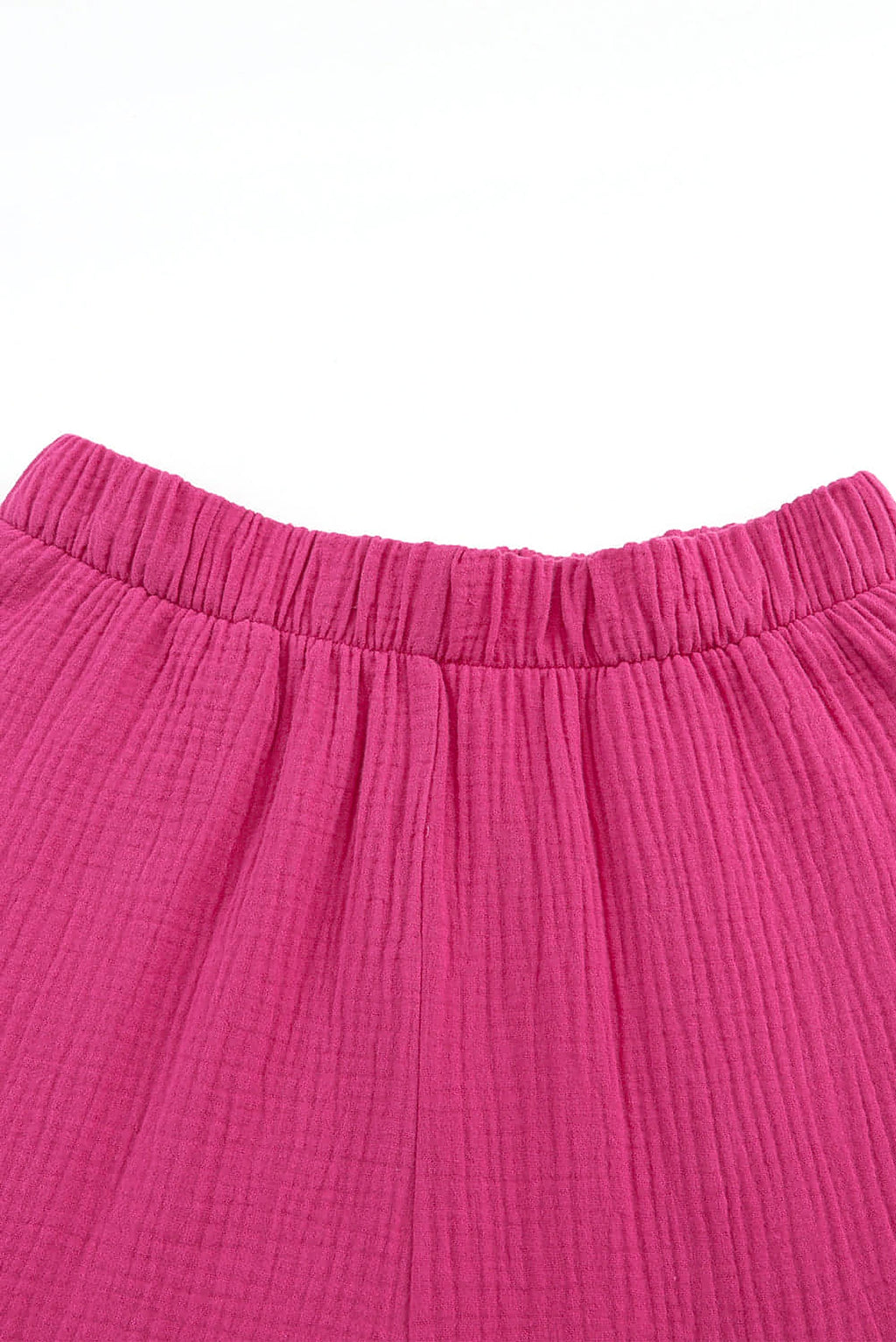 Rose Textured High Waist Ruffled Bell Bottom Pants - enhanced image 8