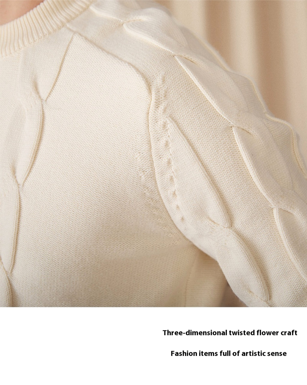 Round-neck Long-sleeved Pullover Jacquard Slim-fit Stretch Sweater - enhanced image 8