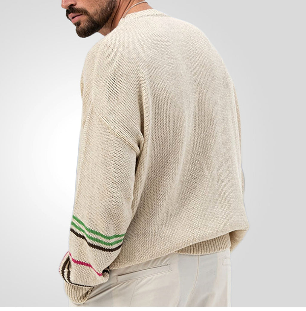 Round Neck Pullover Long Sleeve Base Lightweight Sweater - enhanced image 8