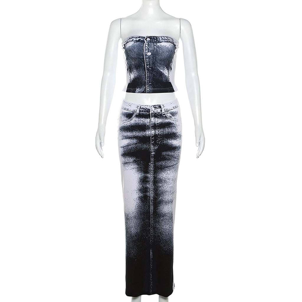 Slim-fit Sheath Split Skirt - enhanced image 8