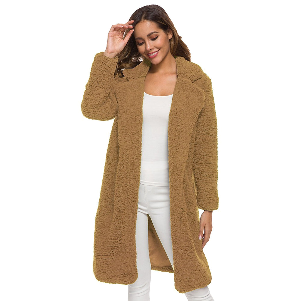 Slim Women's Lapel Long Sleeve Solid Color Street Jacket - enhanced image 8