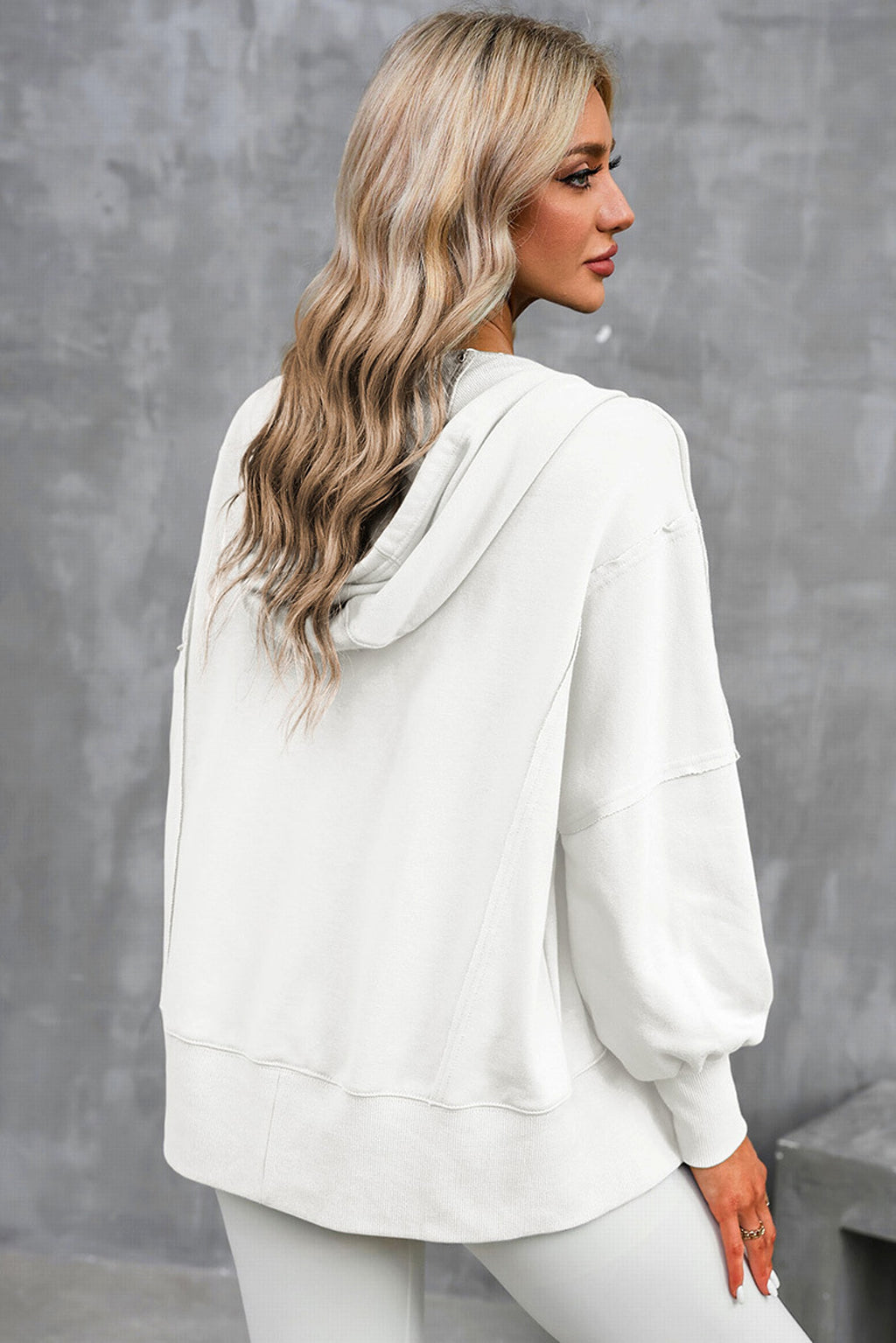 Solid Color Long Sleeve Sweater For Women (Zipper) - enhanced image 8