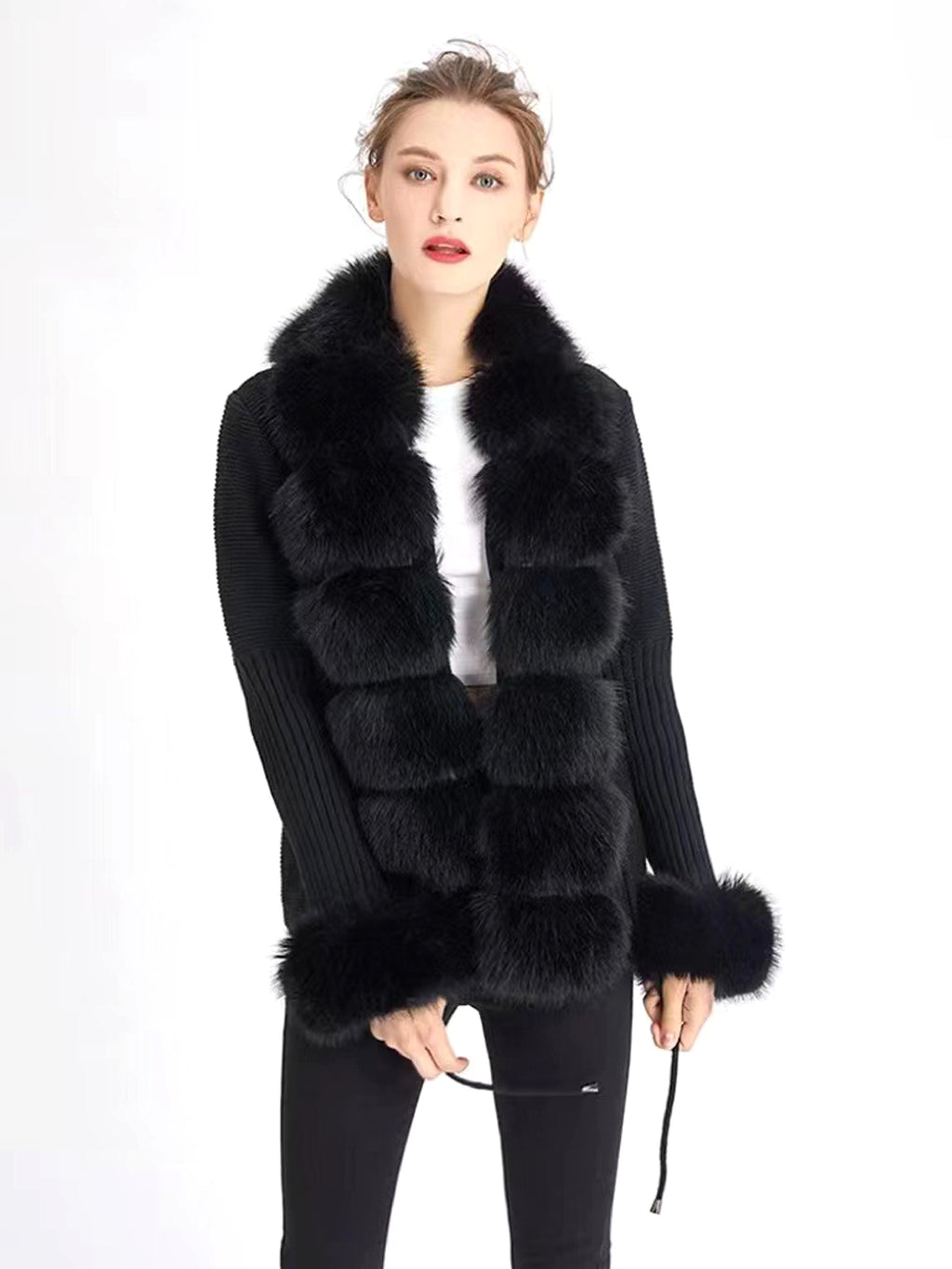 Placket Cuff Detachable Women's Jacket - enhanced image 8