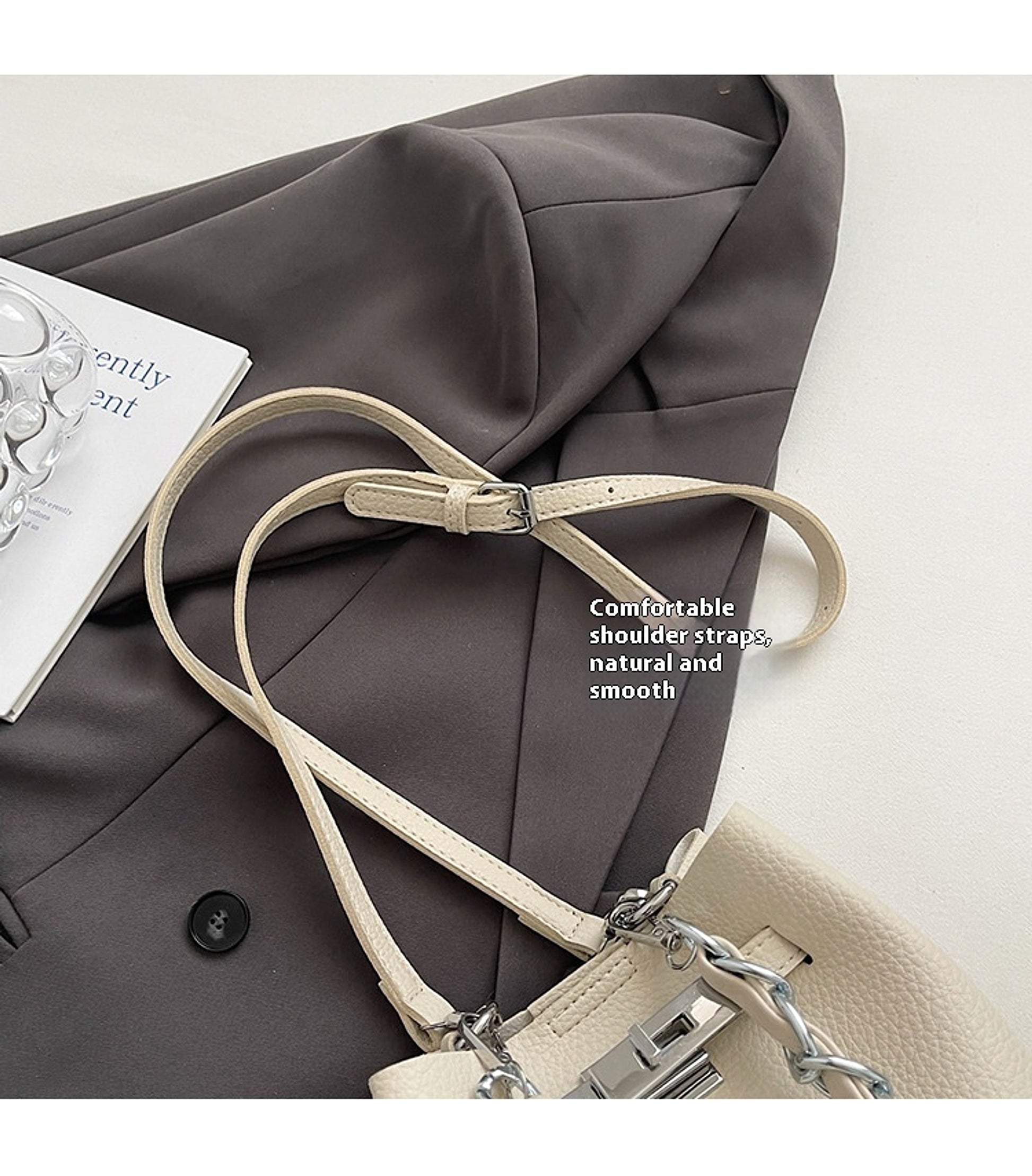 SolunaLuxe™ – RetroBucket Soft Chain Bag - enhanced image 8