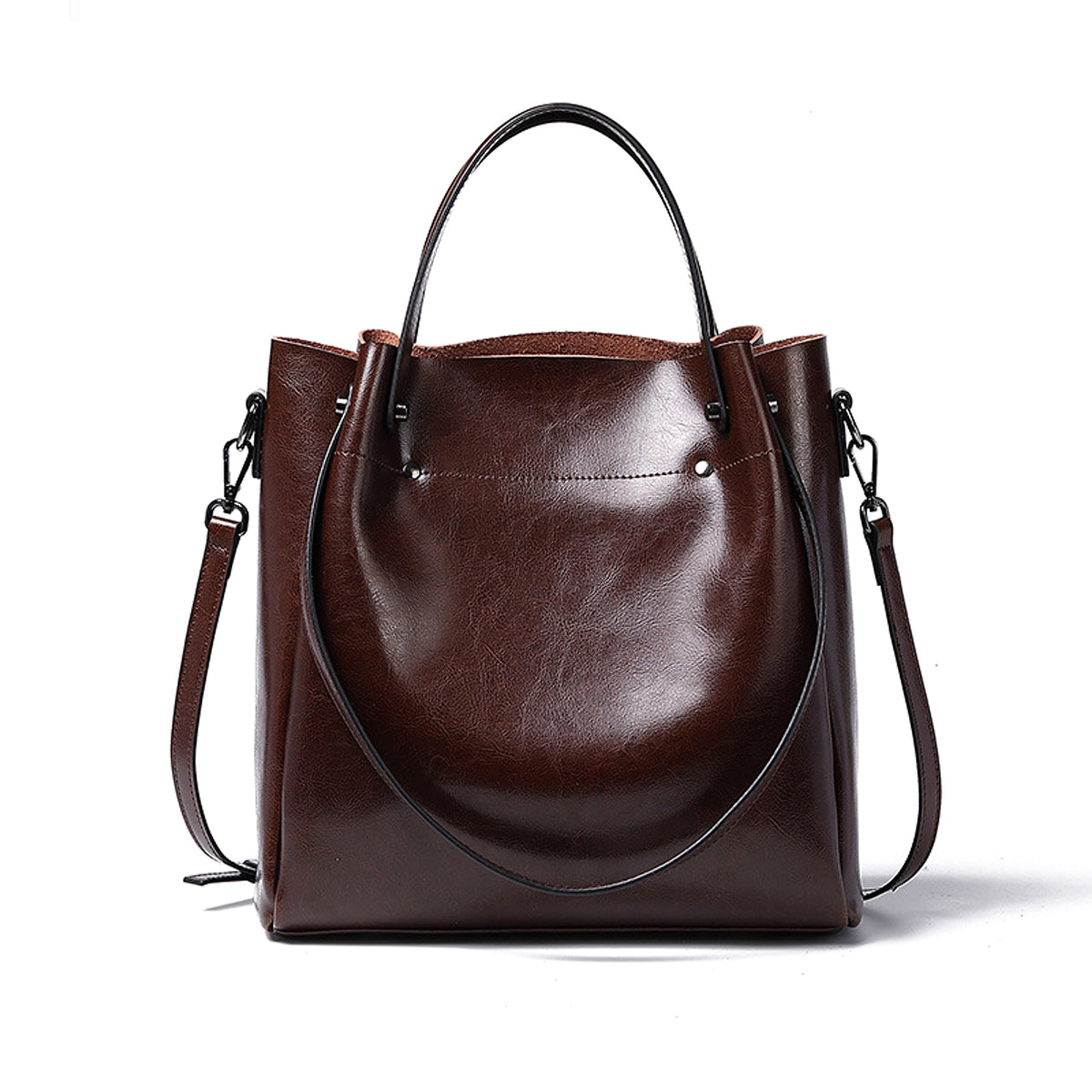 SolunaWeave™ – Heritage Luxe Leather Tote - enhanced image 8