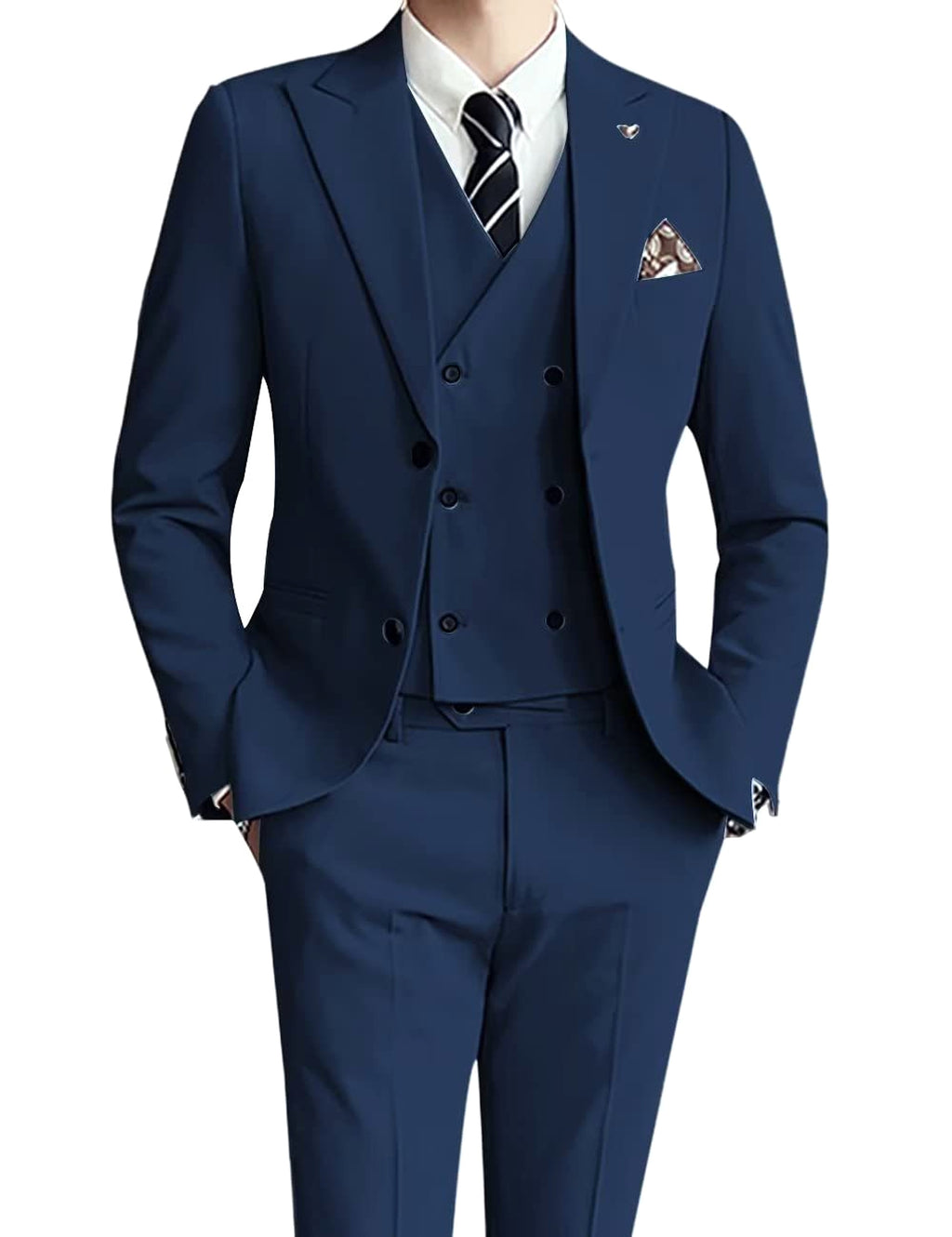 Ceremonté™ – Slim Fit Three-Piece Wedding Suit - enhanced image 8