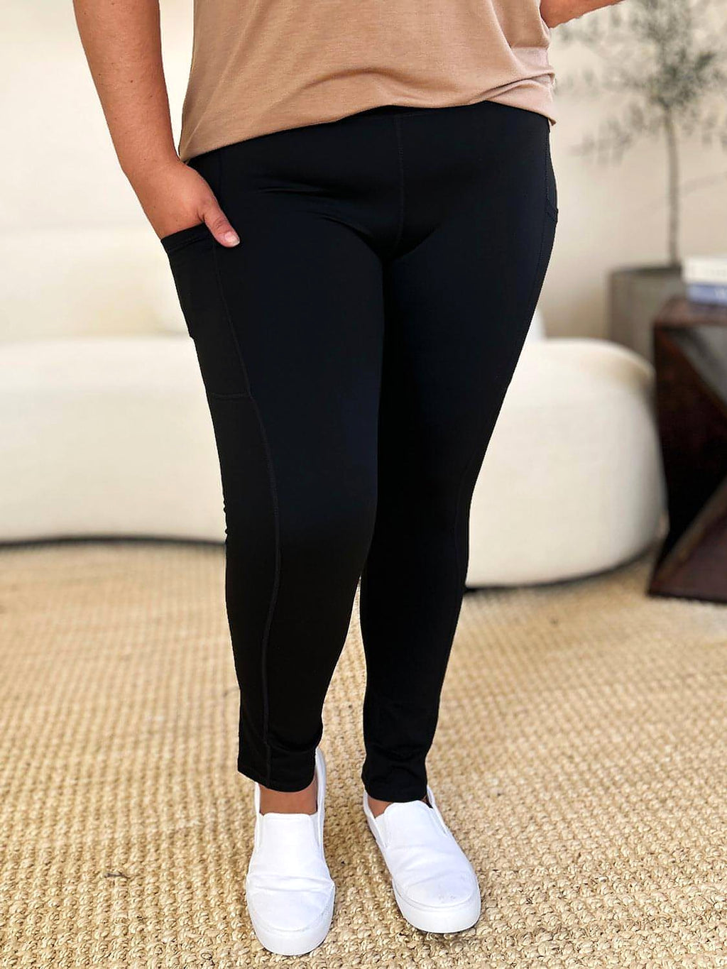 Wide Waistband Sports Leggings - enhanced image 8