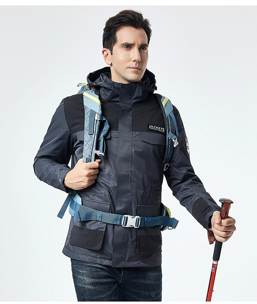 Winter Men Ski Jacket Waterproof Windproof Breathable Warm Softshell Long Sleeved Coat - enhanced image 8