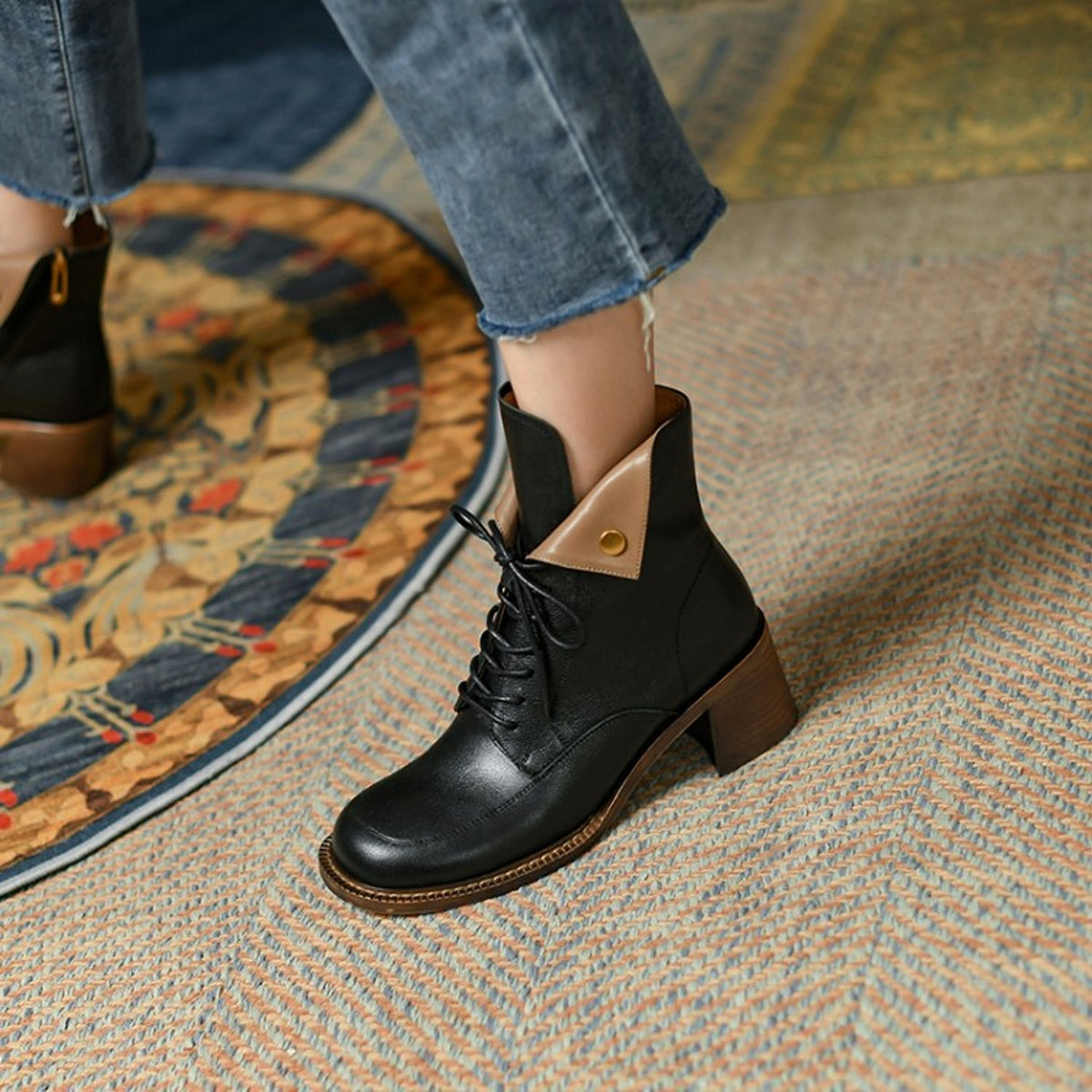 Women's Fashion Side Zip Casual Rider Boots - enhanced image 8