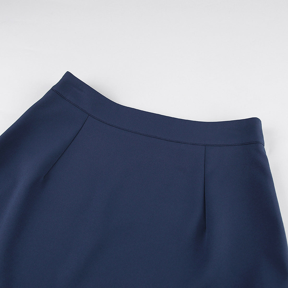 Women's High Waist Blue Split Skirt - enhanced image 8