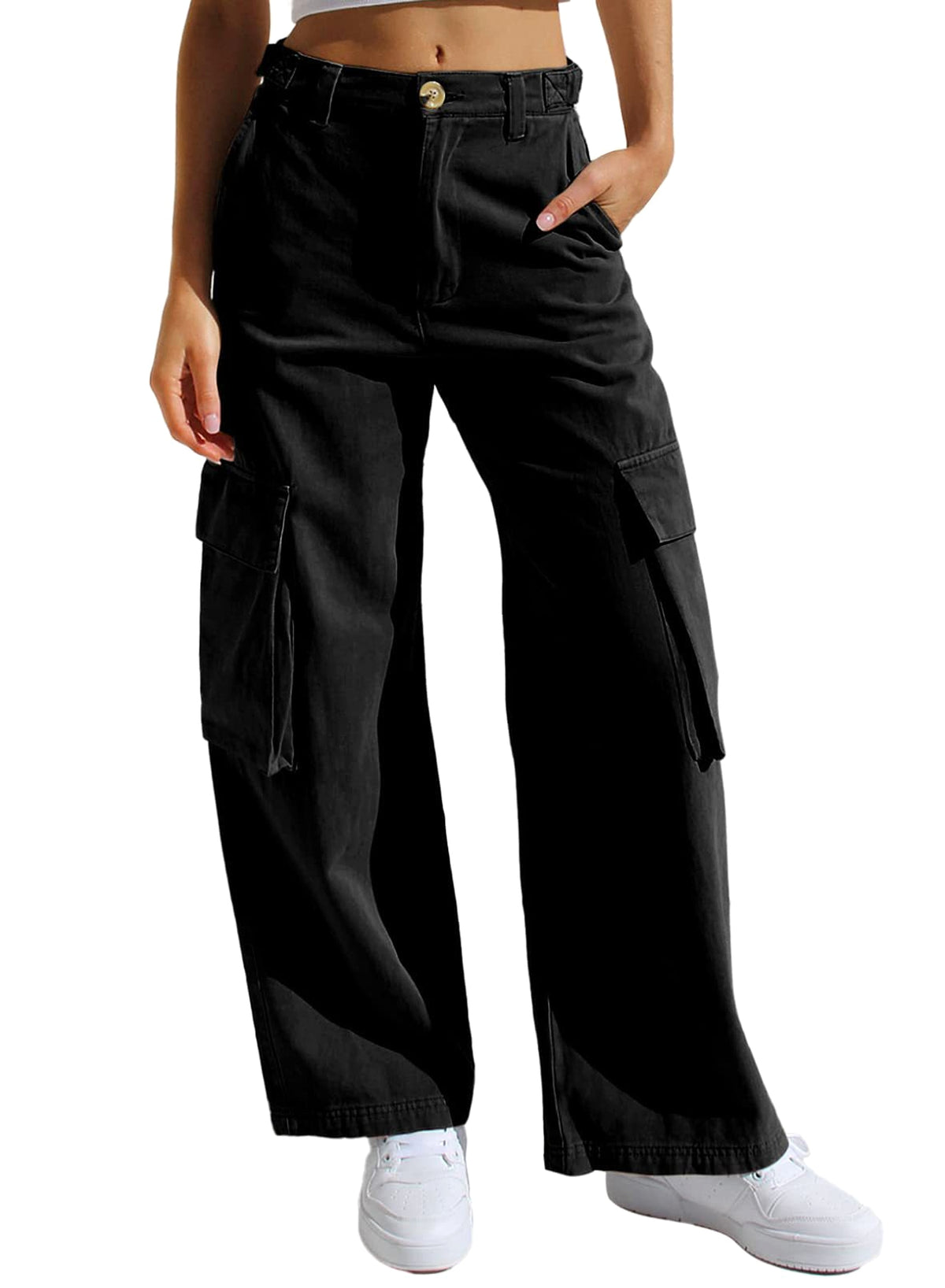 Women's Multi-pocket Loose Casual Denim Trousers Jeans - enhanced image 8