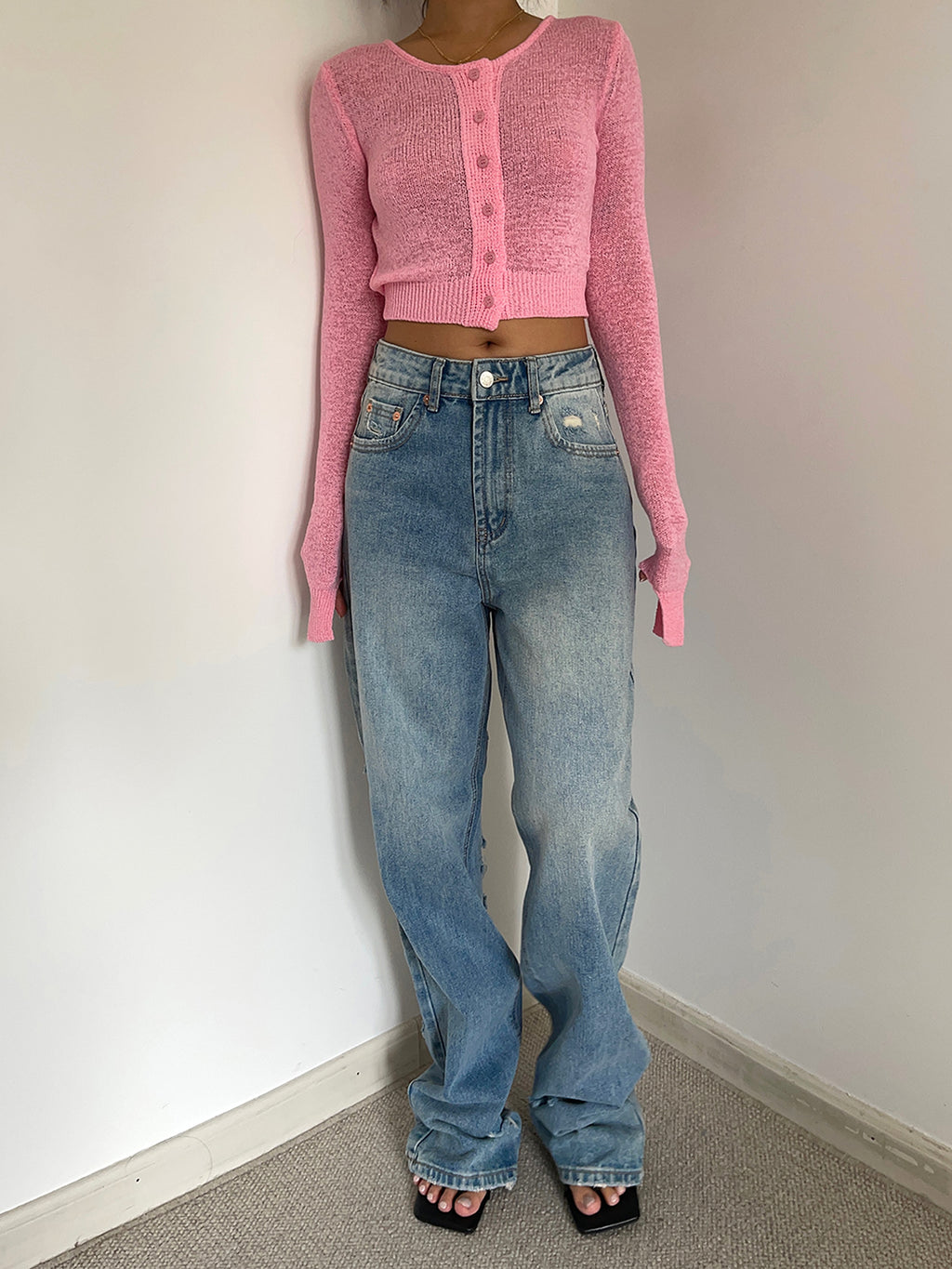 Women's Retro High Waist Loose Wide Legs Jeans - enhanced image 8