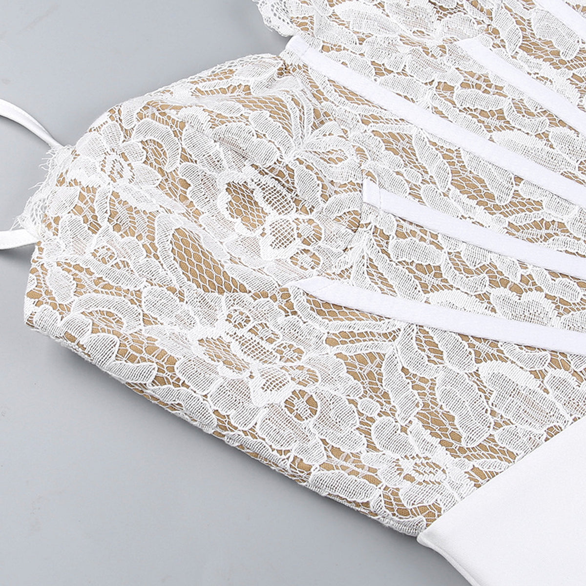 Women's Split Stitching Lace Dress - enhanced image 8