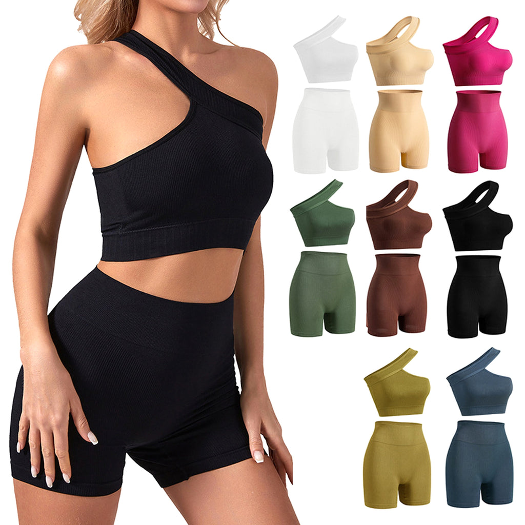 Women's Underwear Sports Fitness Shockproof Off-shoulder Suit Set - enhanced image 8