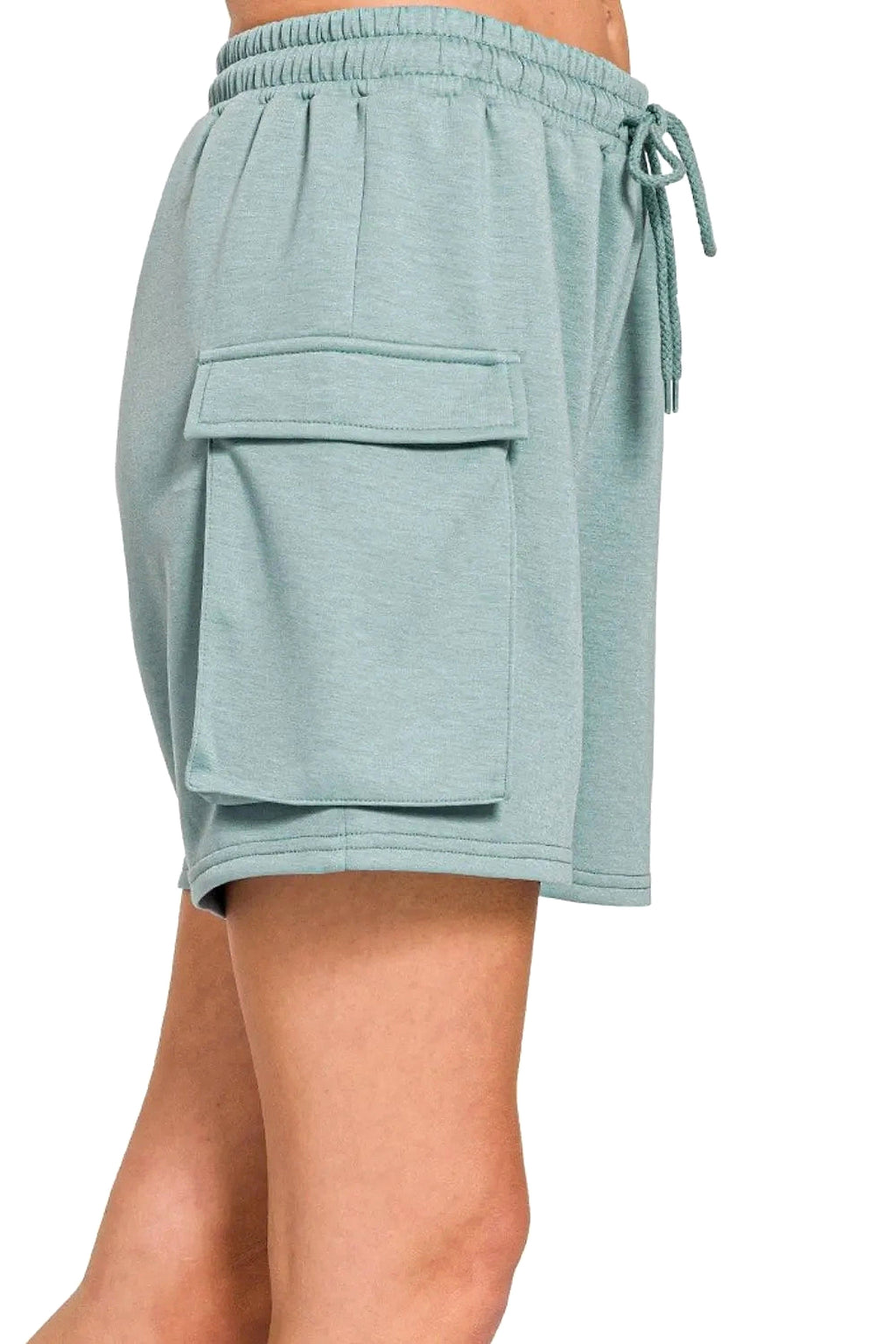 Zenana Scuba Thigh Pocket Shorts - enhanced image 8